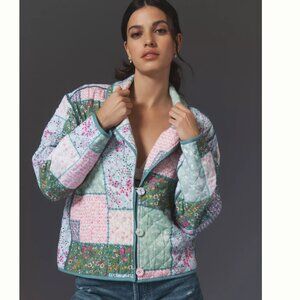 Anthropologie Conditions Apply Printed Quilted Jacket Size XL NWOT
